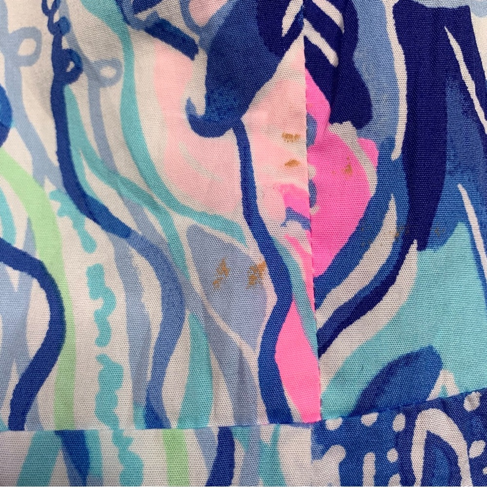 Lilly Pulitzer #004237 Kid's Girls Blue Pink Vivica Sleeveless Dress Size 12 Y - Picture 6 of 9